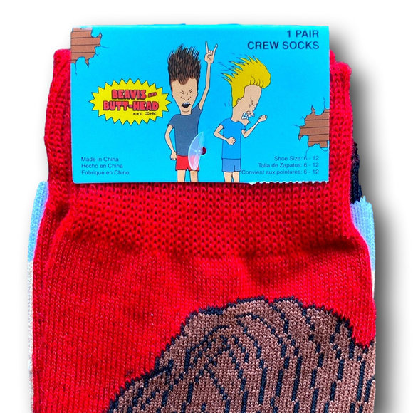 3/$20 Butthead Funny Novelty Crew Socks - NWT - Picture 3 of 4